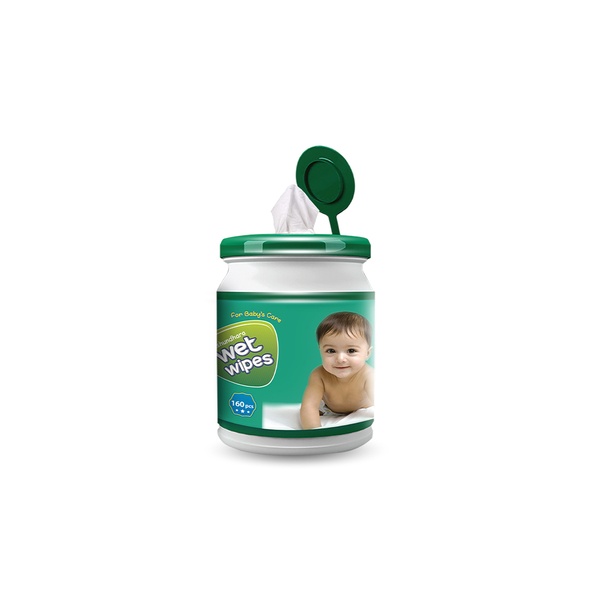 Bashundhara Baby Wipes (Large) (Canister)- (160 pcs)