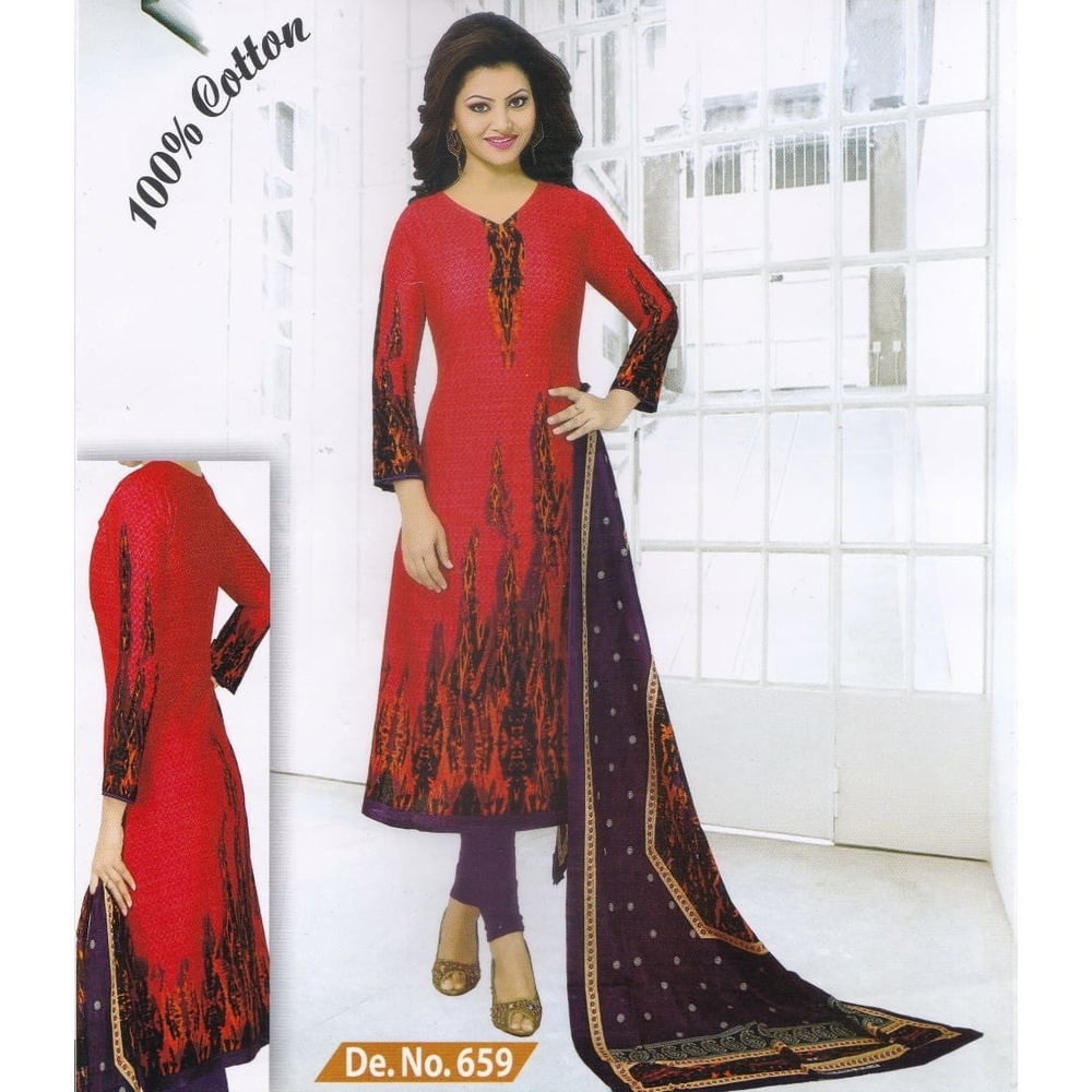 Unstiched Cotton Print Three Piece(Model No- 659)