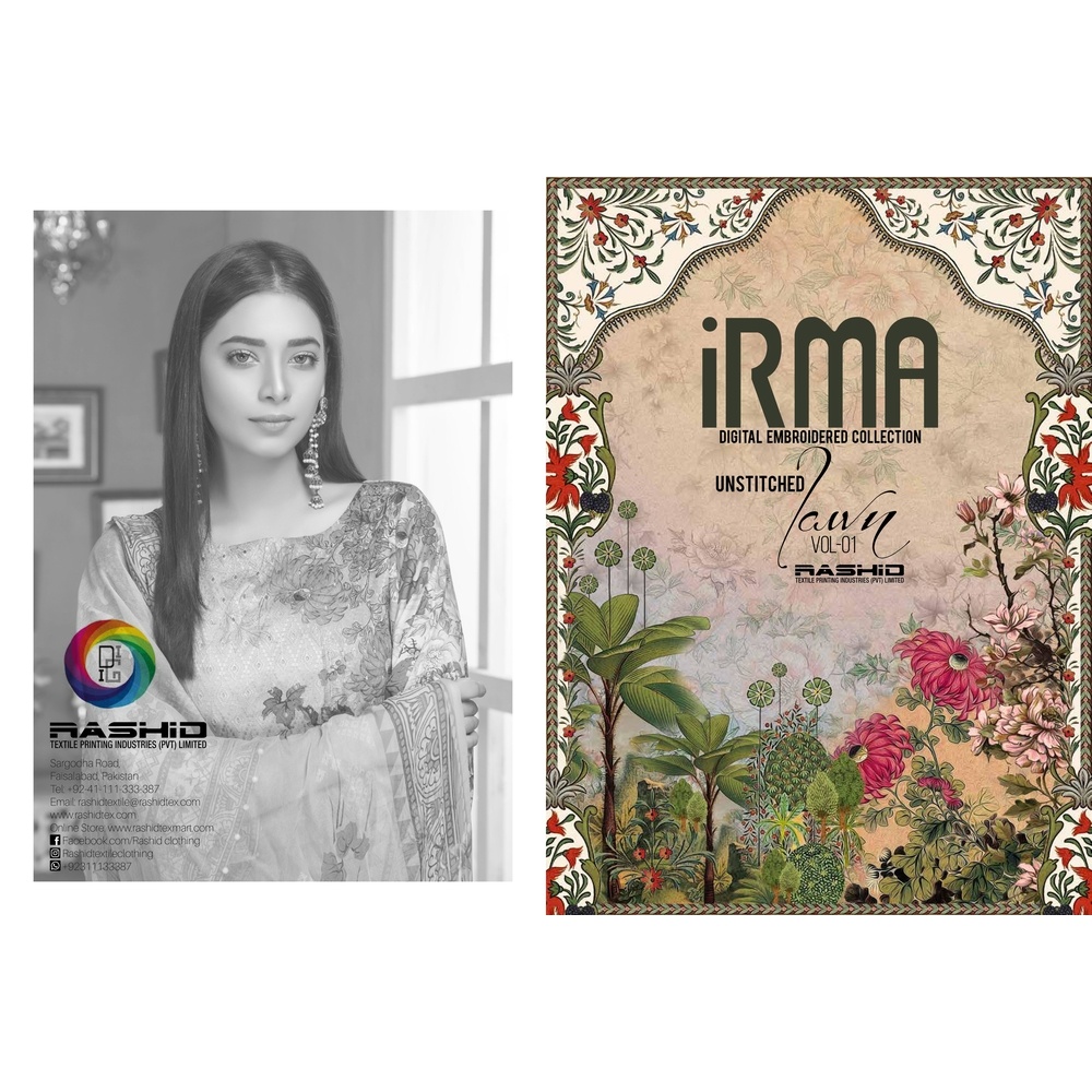 Rashid Textile IRMA Vol-01 3 Pcs Unstitched Suit