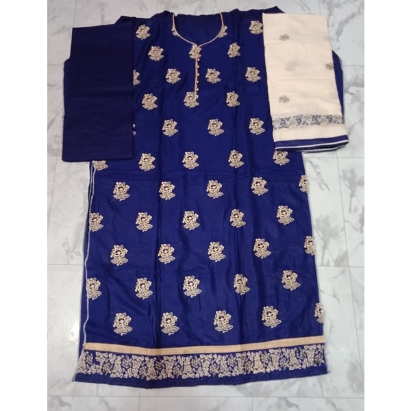 AC Cotton Embroidery Salwar Kameez(Three piece) Code- 2202