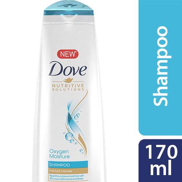 Dove Shampoo- Oxygen Moisture- Hydrating shampoo breathes life into fine hair- Gives limp and dry hair a beautiful, natural bounce- Beautiful, healthy hair with every wash- Per Carton 24 Bottles- 170m
