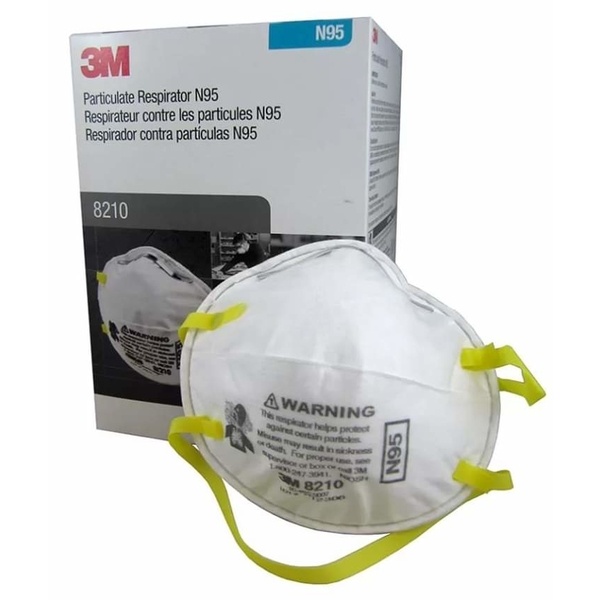 3M 8210 N95 Particulate Respirator Mask Style 5 Ply High Filtration Anti-Virus Made in USA