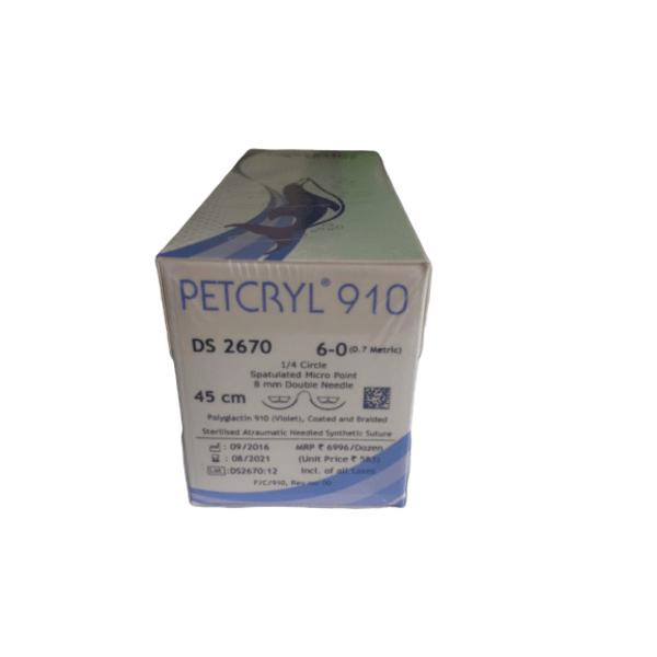 100% Original PETCRYL-910 Absorbable Syrgical Synthetic Suture U.S.P(DS-2670)