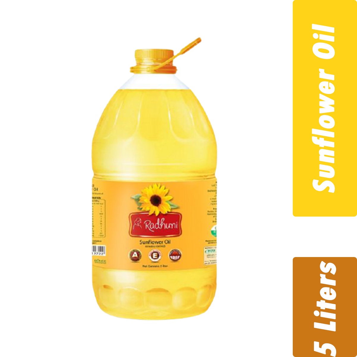 Radhuni- Sunflower Oil- Per Carton 03 Pieces- 5 Liter