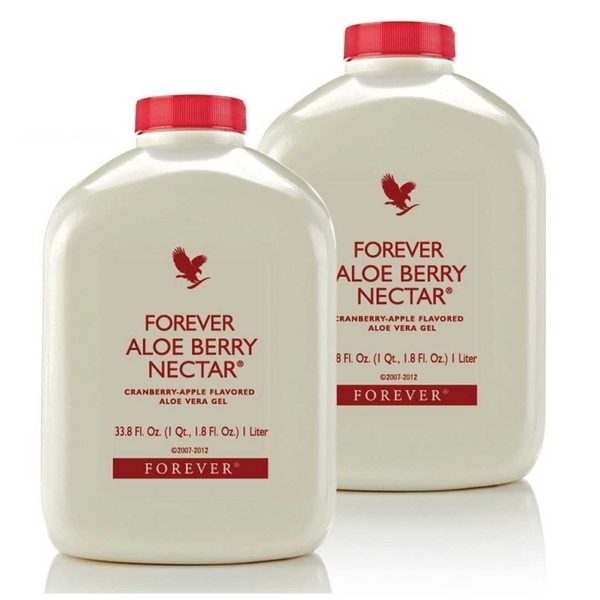 FOREVER ALOE BERRY NECTAR (1Liter) Cranberry Apple Flavored Aloe vera Gel