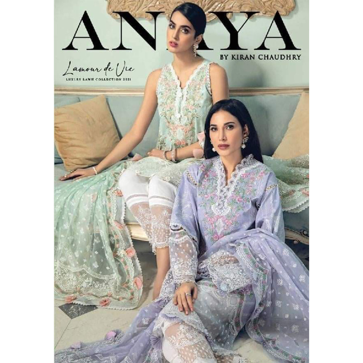 ANAYA Embroidered Shirt & Embroidered Net Dupatta (Per Set - 18 Piece)