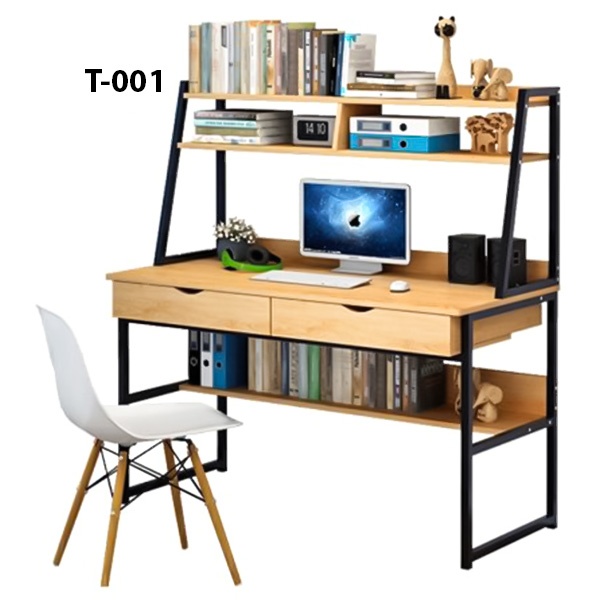 High-Quality materials desktop computer desks Children Desk Computer Table with Bookcase Model (001)