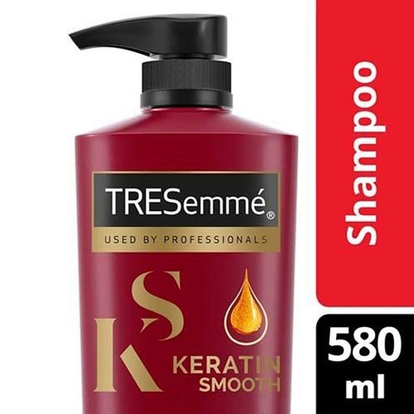 TRESemmé Shampoo- Keratin Smooth- Specially formulated with lower sulfates- Smooth Shampoo helps restore keratin- Per Carton 12 Bottles- 580ml