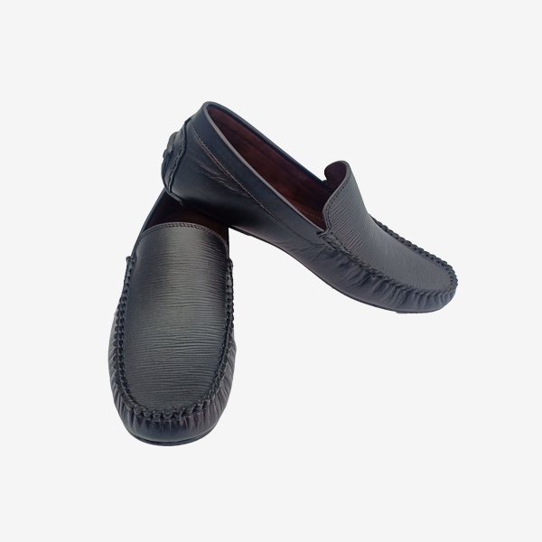 Leather Lofar For Men(1014) Black Color, Business Class fashionable Lofar