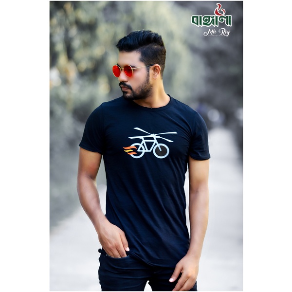 Cotton-Slab mixture men's T-shirt (Target Young Code : B001)