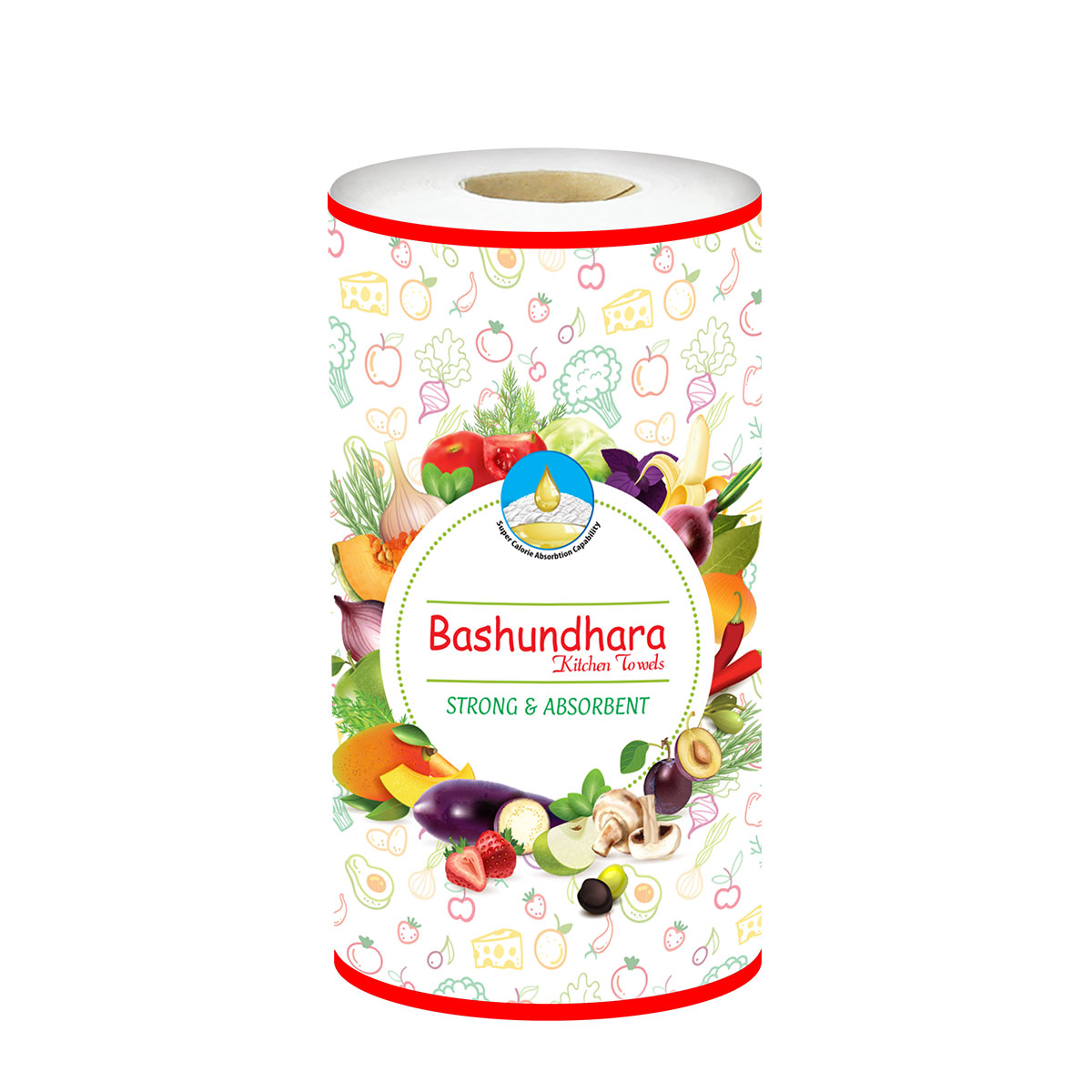 Bashundhara Kitchen Towels| New| Twin Pack| White| Virgin pulp Material| 88 pcs x 2 ply| Perfumed| GSM: 25| Weight: 226 gm| Per Sheet Size: 228 mm x 225 mm| Kitchen Towel for Home kitchen and Hotels