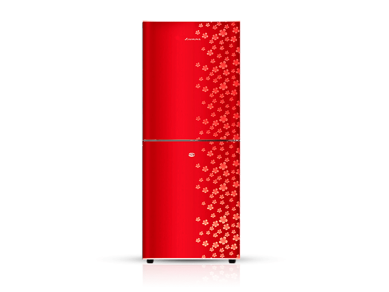 Jamuna Refrigerator JE2-B8JF-Glossy Shining Red Flower 228Ltr