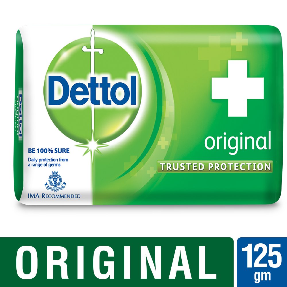 Dettol- Original Germ Protection Bathing Soap bar- Per Case 72 Pieces- 125g