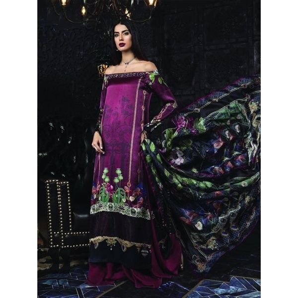 Girls Digital Printed Silk Three Pieces Wholesale