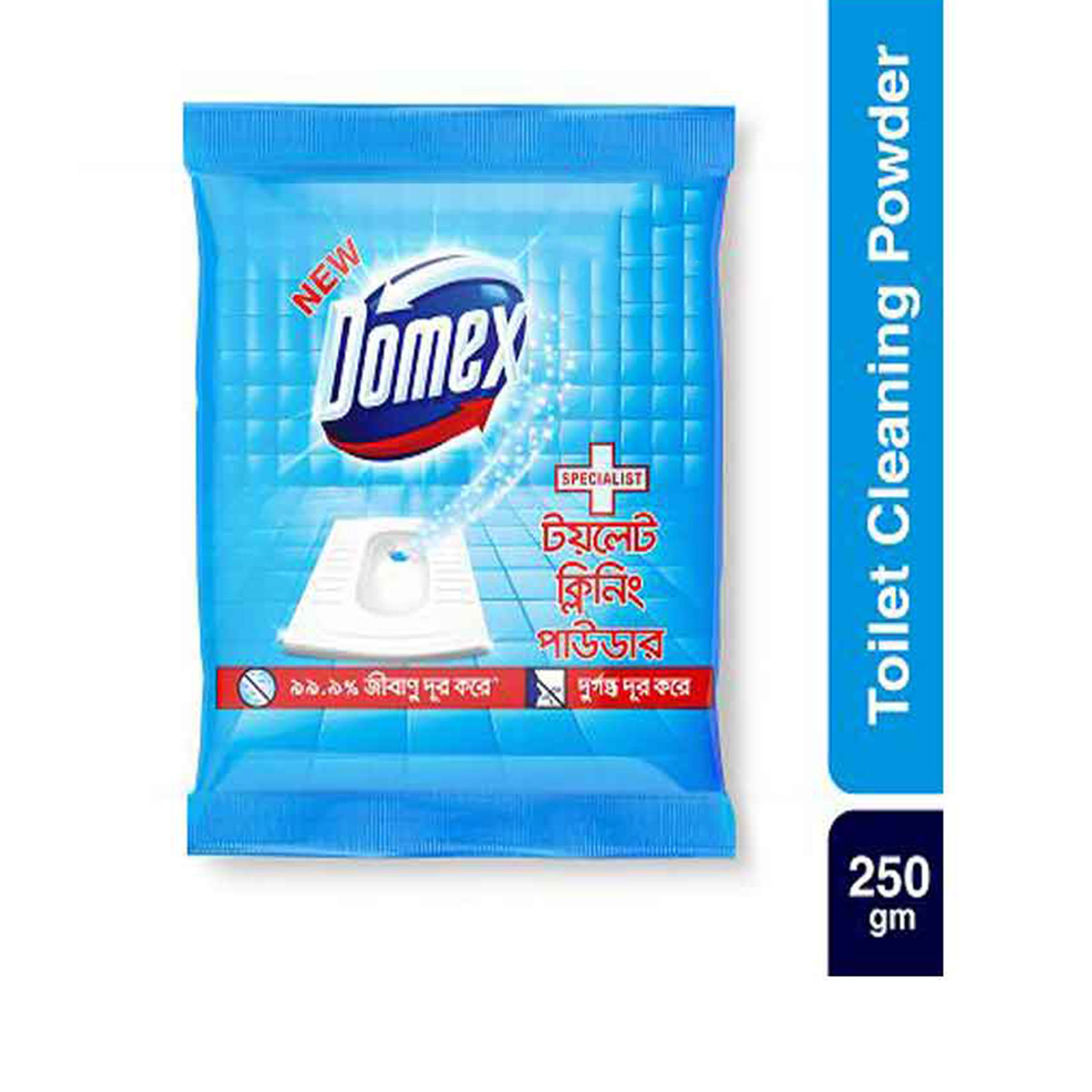 Domex Toilet Cleaning Powder- 250g, kills 99.9% germs, Per Carton size 30 Piece
