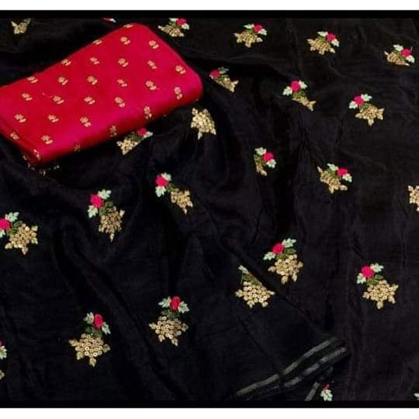 Embroidery Design Silk Saree Collection