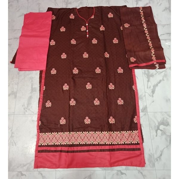 Lillian Embroidery Three piece(Code-202)