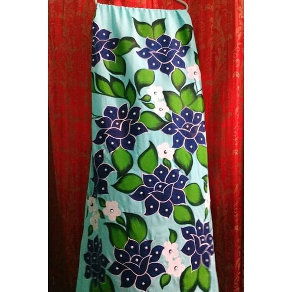 Hand Painted Unstitched Floral Dress