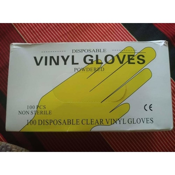 Disposable VINYL Clear Hand Gloves protect germs & Corona Virus