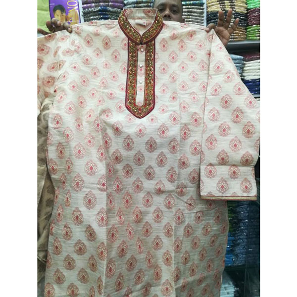 100% Cotton Printed Brown Color Panjabi