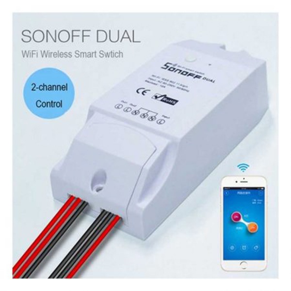 Digital Sonoff Dual – 2 Channel / 2 Gang Wireless Smart Switch
