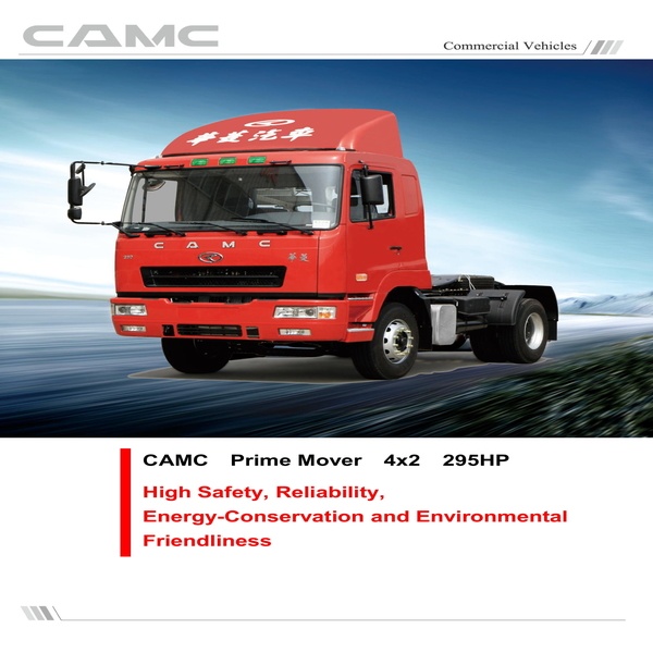 CAMC Prime Mover 4x295HP Engine Power-295HP (217kW) @ 1900 r/min High Safety, Reliability, Energy-Conservation and Environmental Friendliness