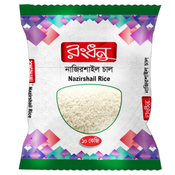 High-quality Rongdhanu Nazirshail Rice Foil Pack (10 kg)