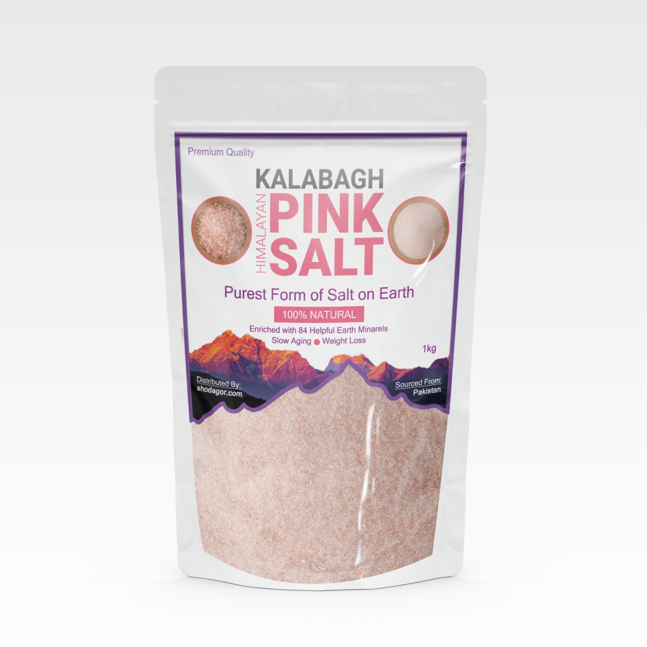 KALABAGH PINK Salt(Fine Grain) - Per Packet 1000gm