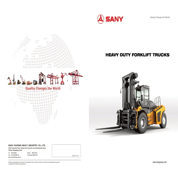 SANY Brand New HEAVY DUTY FORKLIFT TRUCKS SCP100C Series HIGH-EFFICIENCY, ENERGY-SAVING, COMPREHENSIVE PRODUCT SERIES, SAFE AND RELIABLESANY