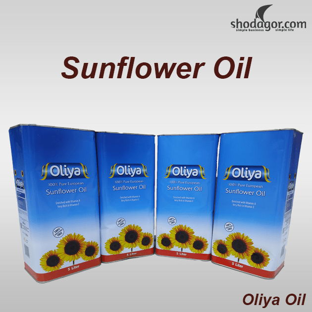 Oliya 100% Pure European Sunflower oil 5l (tin can)