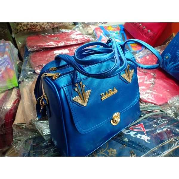 High Quality Stylish Blue Women's Hand Bag with Zara Brand Logo