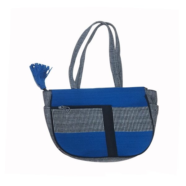 Ladies Jhull Purse ( Shatranji ) Blue