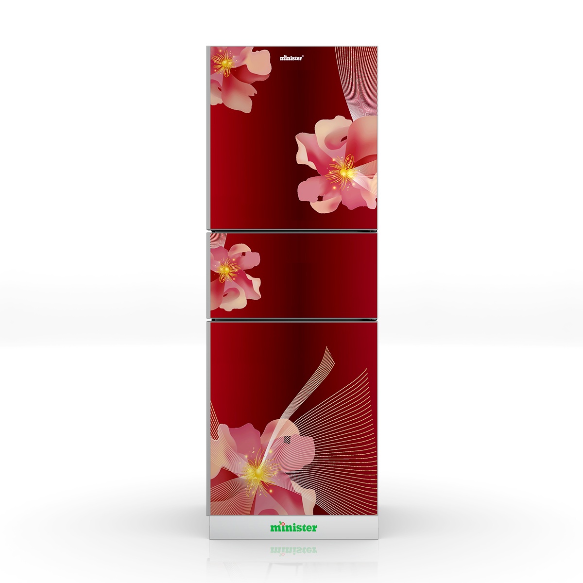 Minister Refrigerator M-330 PINK FLOWER