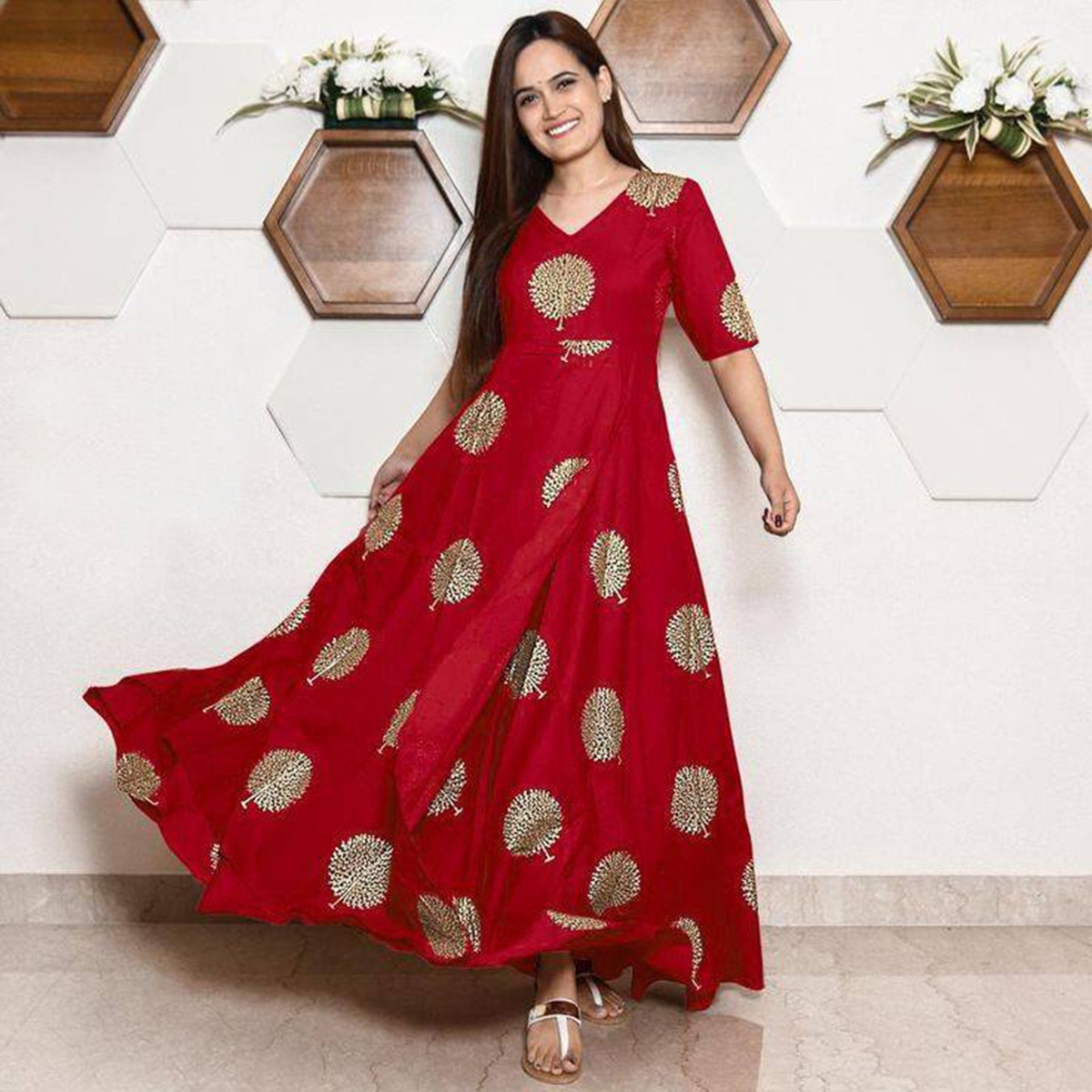 One Piece Readymade Printed Kurtis For Woman(MOH-2015)