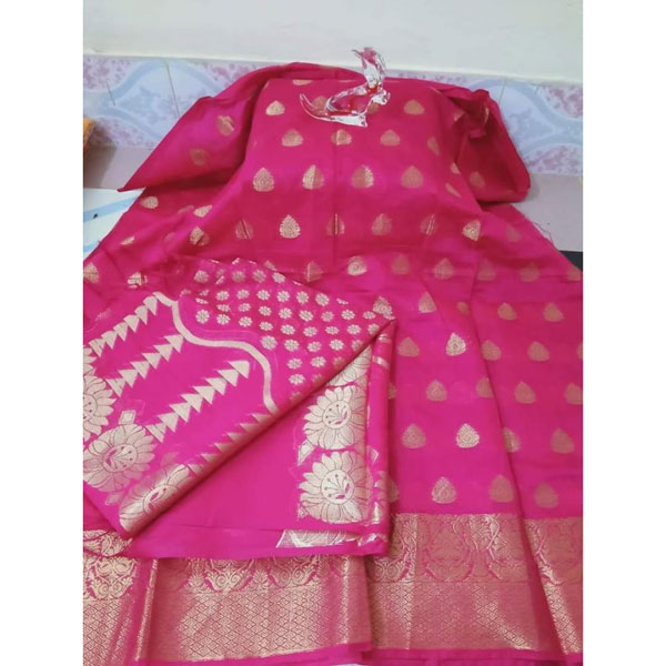 Unstitched katan cloth Kameez & Dopatta (2 Piece)