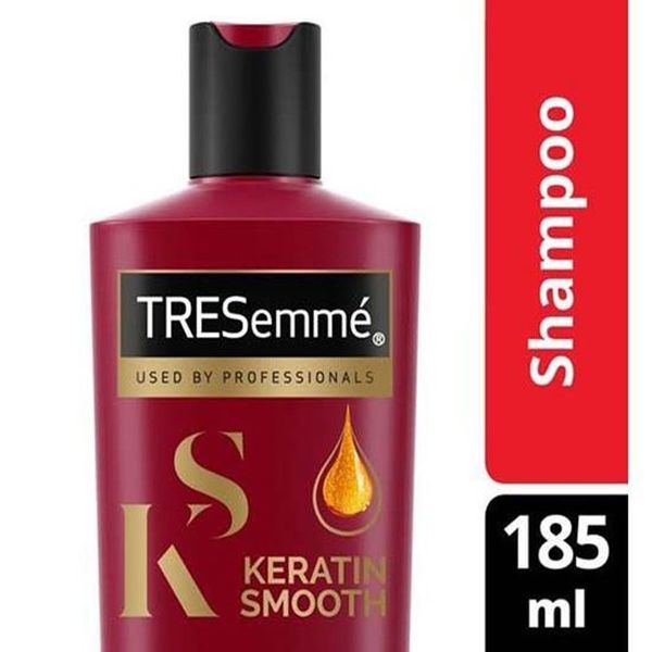 TRESemmé Shampoo- Keratin Smooth- Specially formulated with lower sulfates- Smooth Shampoo helps restore keratin- Per Carton 24 Bottles- 185ml