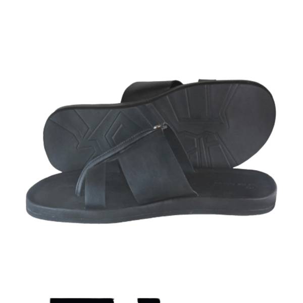 100% leather Black Sandal (2027)