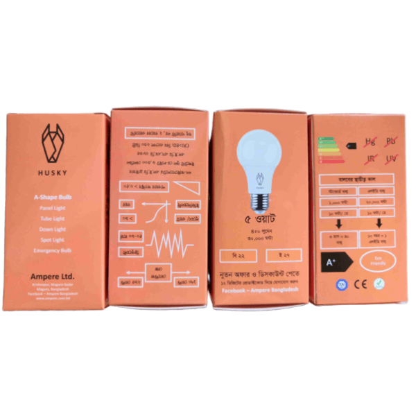 Electric LED A-shape Bulb 5 Watt (Orange Box)
