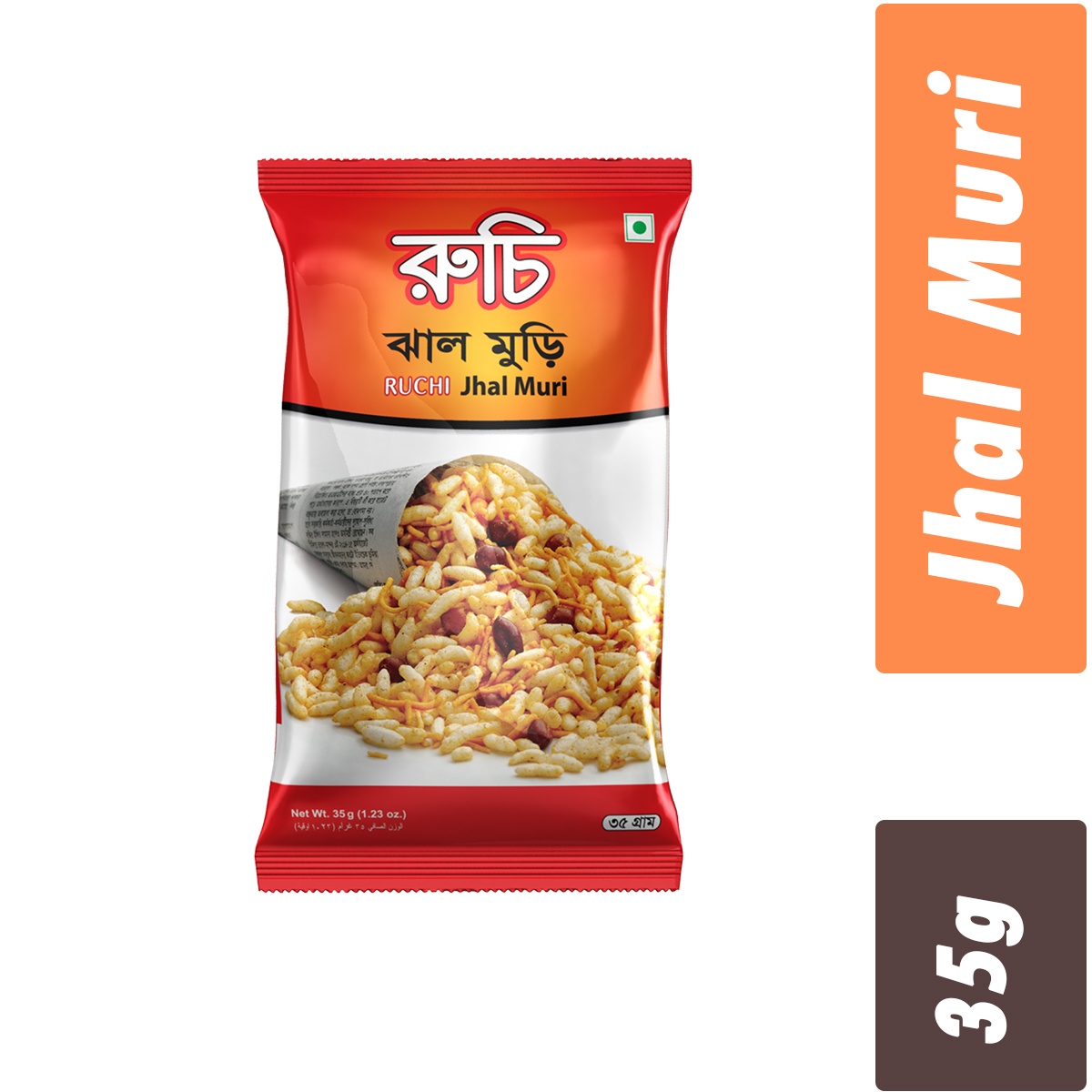 Ruchi Jhal Muri- Per Carton 108 Pieces- 35g