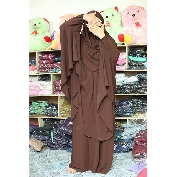 Wholesale High-quality khimar hijab adjusted niqab with scart full set