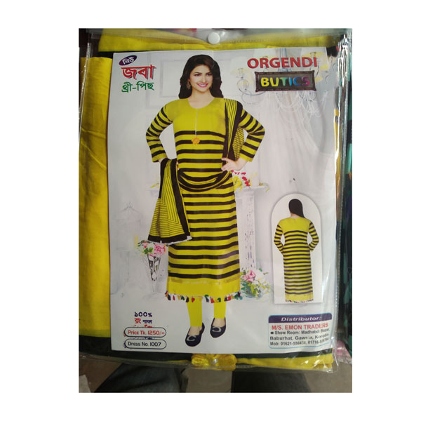 Orgendi Tinne Butics 100% cotton and beautiful design 3 piece