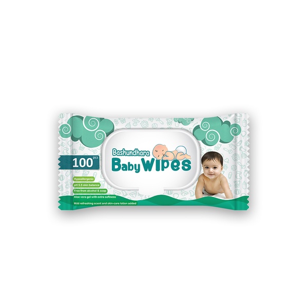 Bashundhara Baby Wipes Pouch- (100 pcs)