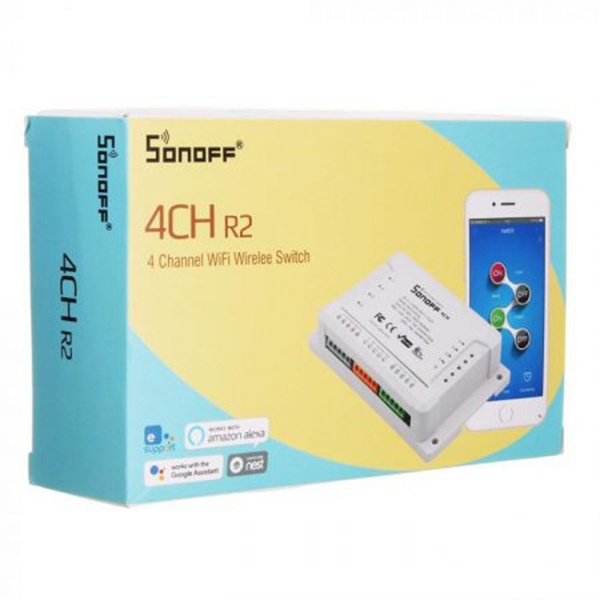 SONOFF 4 Channel R2 WiFi Smart Switch (10A, 2200W) Home Automation Module