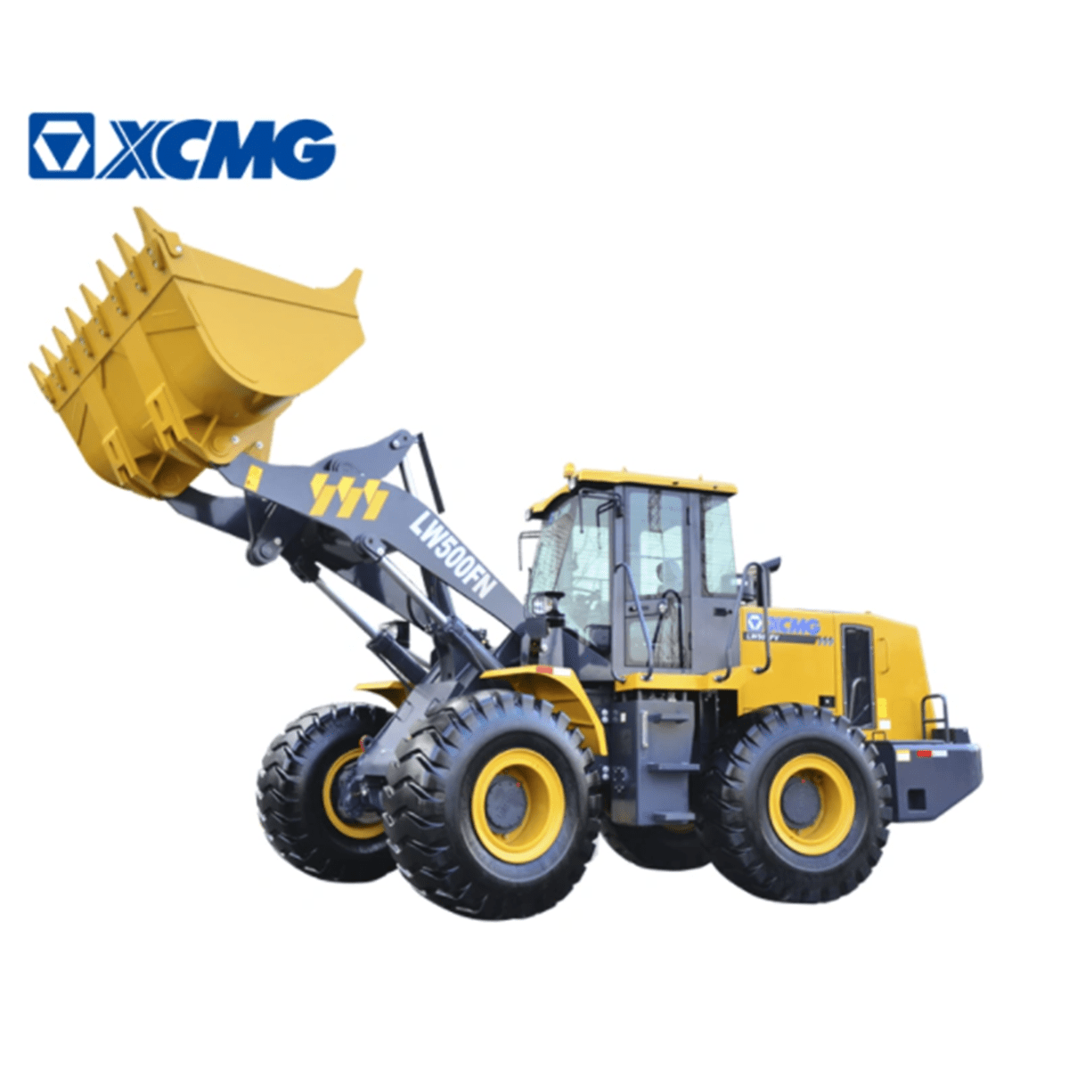 XCMG 5Ton Wheel Loader LW500FN, Bucket capacity: 2.5-4.5 m3, Operating weight:16.9-17 ton, Fully-adaptive Perfectly-upgraded, High-efficiency-The 2,950mm wheelbase leads to both high working capacity 